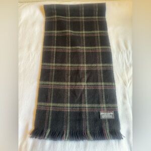 Pierre Cardin Grey & Red Plaid Winter Scarf